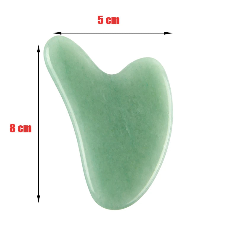 Natural Stone Jade Gouache Scraper Rose Quartz Facial Gua Sha Tools Neck Massager for Face Lifting Wrinkle Remover Beauty Health