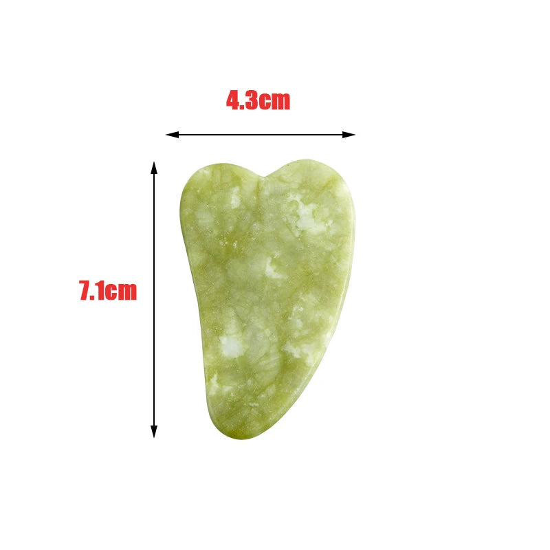 Natural Stone Jade Gouache Scraper Rose Quartz Facial Gua Sha Tools Neck Massager for Face Lifting Wrinkle Remover Beauty Health