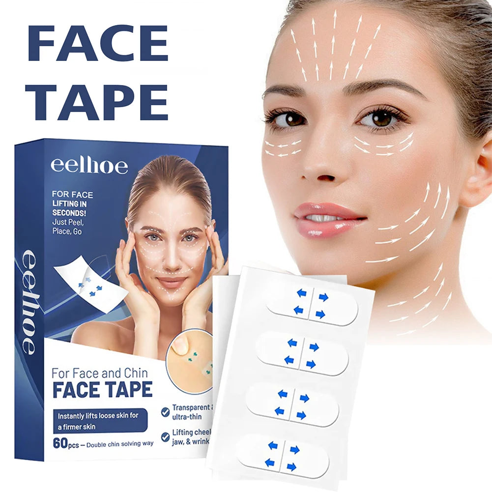 60/120pcs Anti Wrinkle Lifting Face Stickers Invisible Transparent Thin Face Patches Lift Tools Face Anti Sagging Skin Adhesive