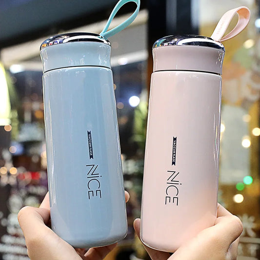 Japanese Style Fashion Glass Bottle 400ml Water Bottle With Tea Infuser Insulation Sleeve High Temperature Drinking Bottles Milk