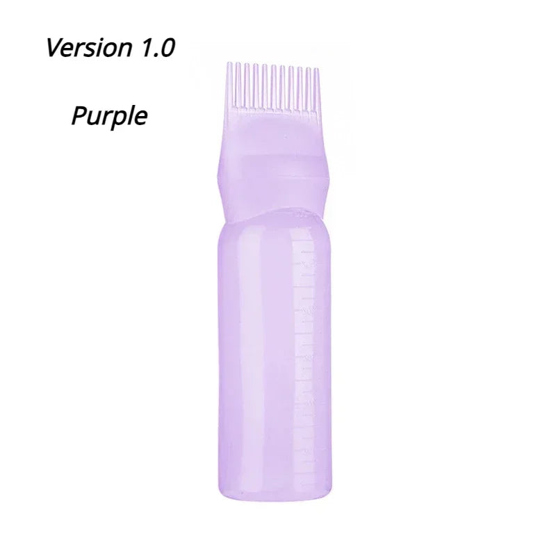 Silicone Shampoo Brush Head Scalp Massage Comb Hair Dye Tint Oil Applicator Bottle with Brush Barber Salon Hair Styling Tools