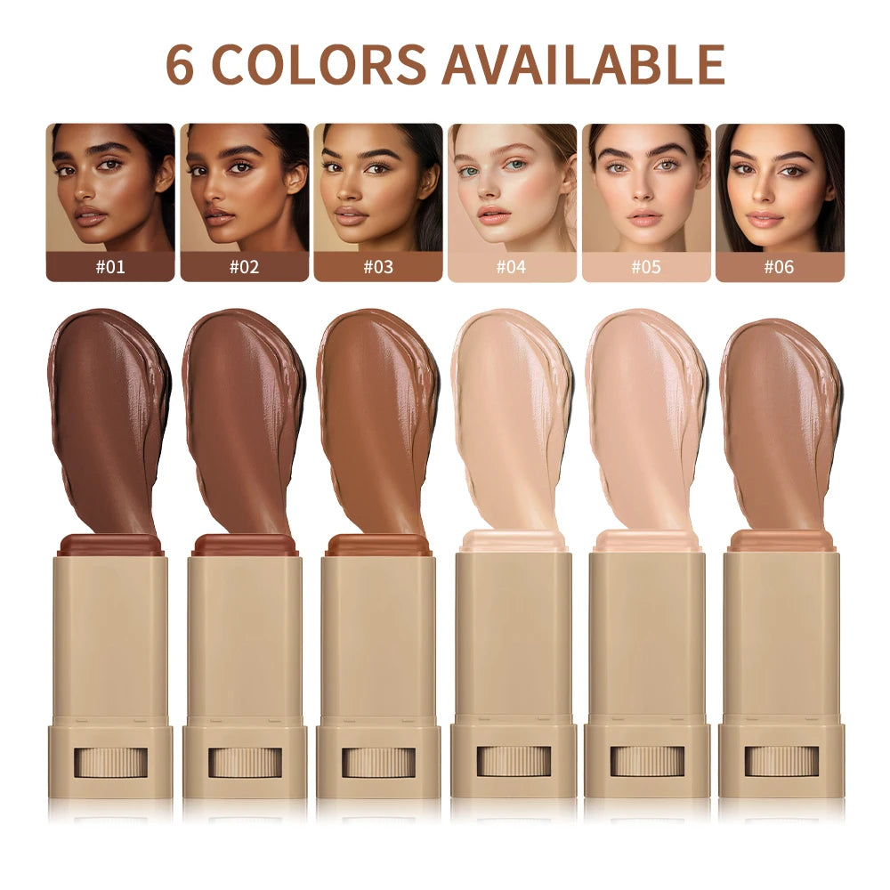 Stick Foundation Balm Serum Boosted Skin Tint Foundation Stick Smooth Plumper Hight Coverage Travel Bronze Foundation Stick Make