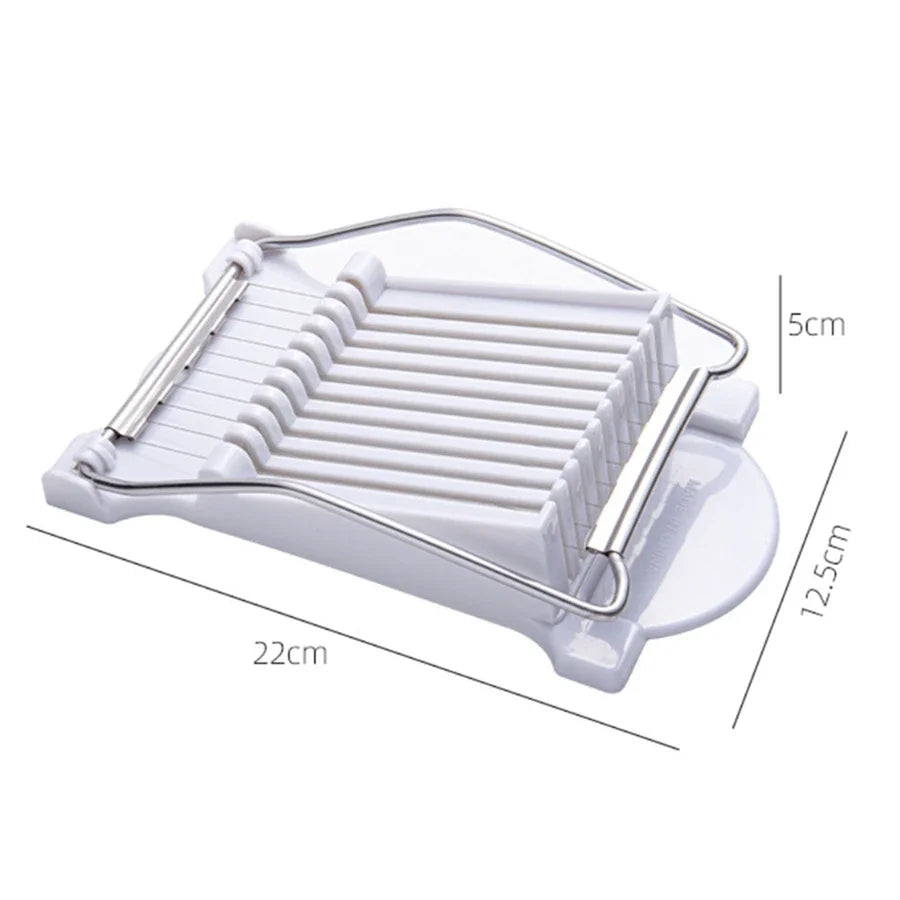 Luncheon Meat Slicer Stainless Steel Boiled Egg Fruit Soft Cheese Slicer Fruit Vegetable Slicer Tomato Banana Egg Cutter Slicers