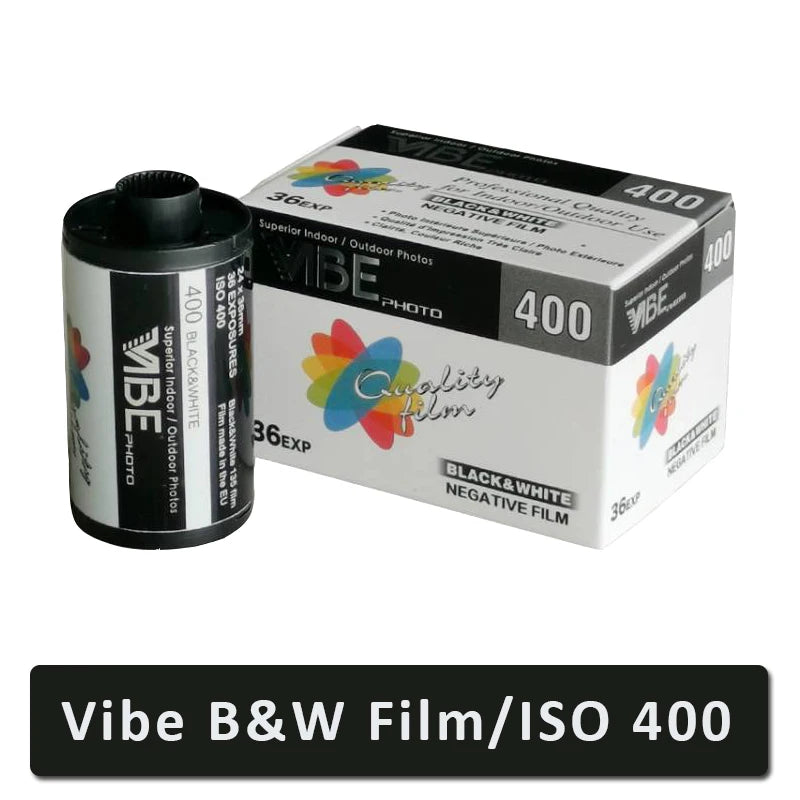 1Roll/2Roll/3Roll/5Roll VIBE 400 Black & White film ISO 400 35mm 135 Negative film 36EXP/Roll for Kodak Camera (due date 3.2026)