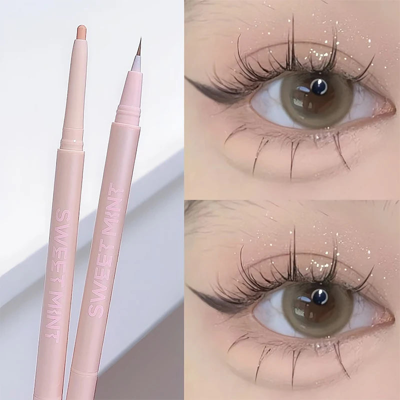 Mulitfuntional Double Ended Lying Silkworm Pencil Highlighter Makeup Pen Nude Liquid Contour Liner Eye Brightener Make Up Stick