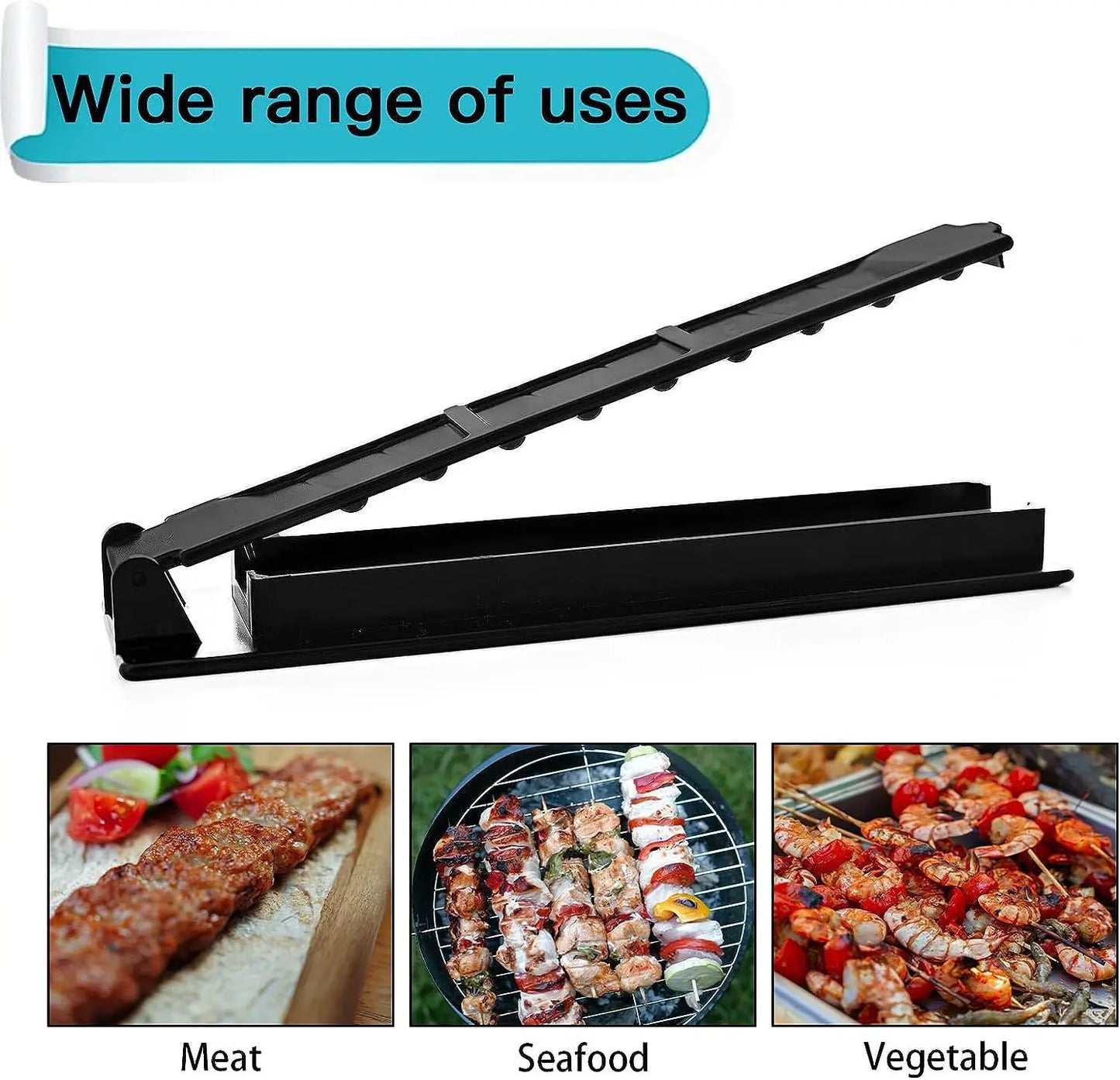 Kebab Maker BBQ Meat Skewer Machine Reusable For Kebab Press Maker Barbecue Preparation For kitchen Grill Assesories BBQ Tools