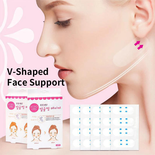 40Pcs/10Sheets V Lift Face Sticker Invisible Makeup Adhesive Lift Face Tape Slim Patch Breathable Sticker Lifting Tighten Chin