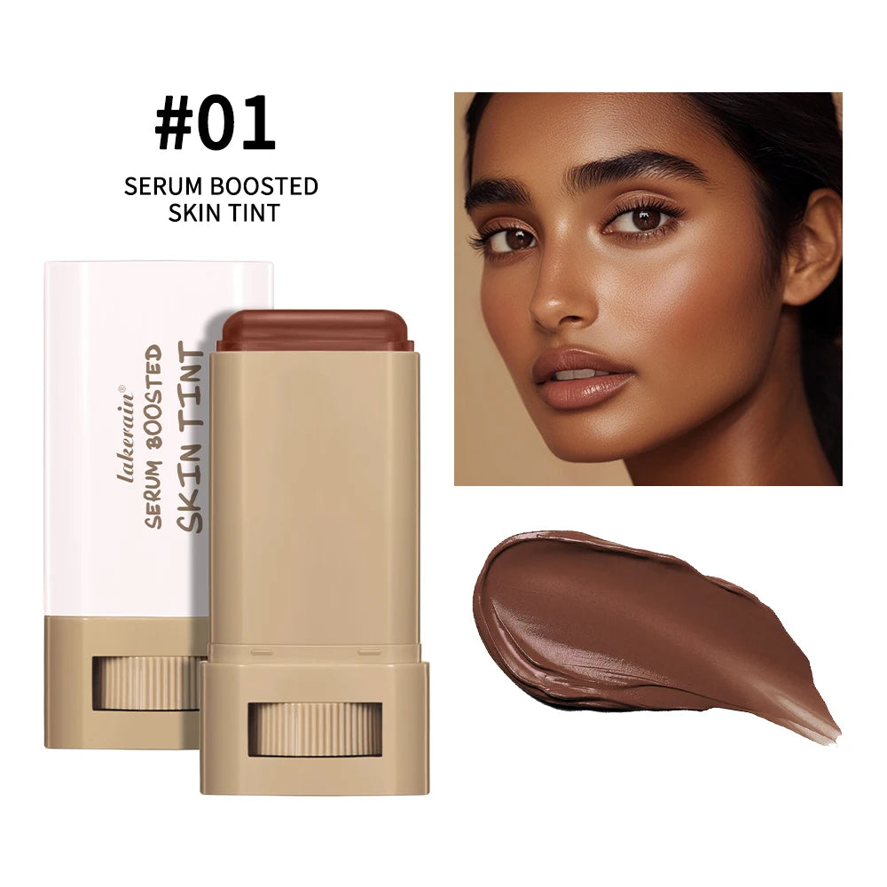 Stick Foundation Balm Serum Boosted Skin Tint Foundation Stick Smooth Plumper Hight Coverage Travel Bronze Foundation Stick Make