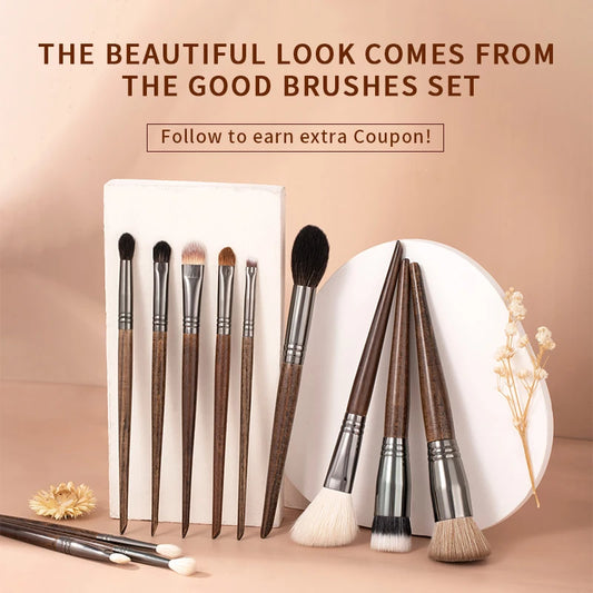 OVW Makeup brushes set Professional Natural goat hair brushes Foundation Powder Contour Eyeshadow make up brushes