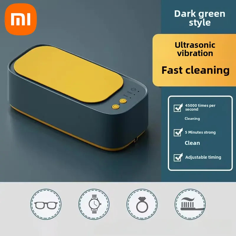 Xiaomi Ultrasonic Glasses Cleaning 45KHZ Ultrasound Jewelry Cleaner Machine High Frequency Ultrasonic Clean Timing For Jewelry