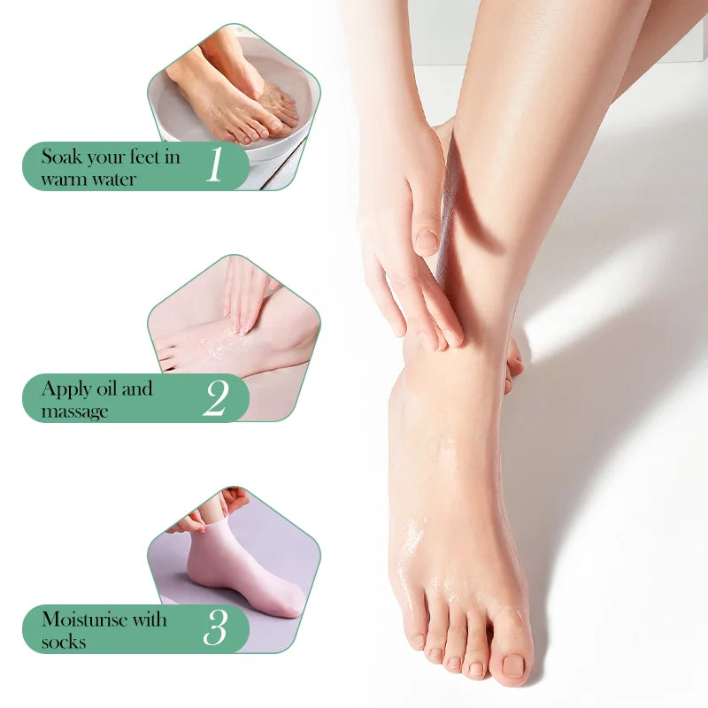 Silicone Moisturizing Foot Socks for Cracked Feet Spa Pedicure Socks Massage Moisturizing Gel Sock Beach Protective Foot Cover