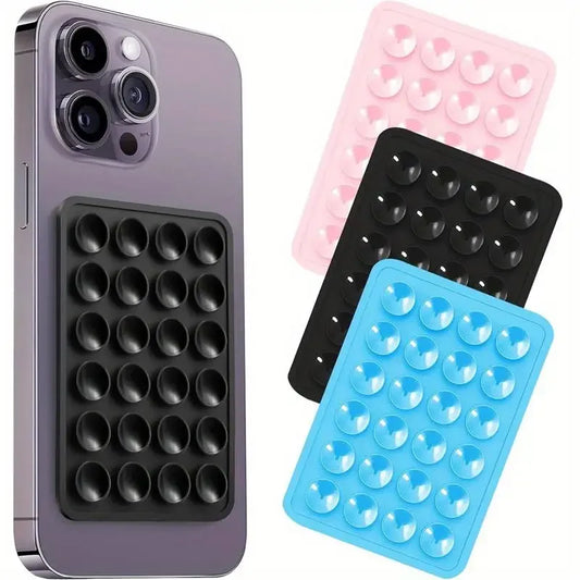 Silicone Suction Phone Holder Mat Multifunctional Suction Cup Wall Stand Square Anti-Slip Single-Sided Case Mount Back Sticker