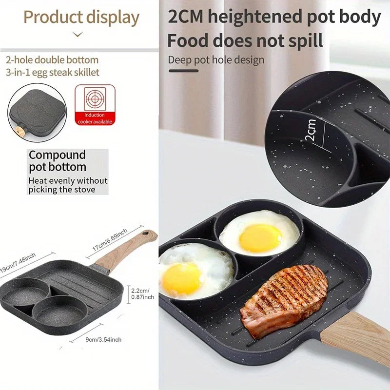 Kitchen Egg Frying Pan Nonstick Pancake Pans 3/4-Cups Cookware Pancake Pan Egg Pan Suitable for Gas Stove Induction Cooker 1 Pcs