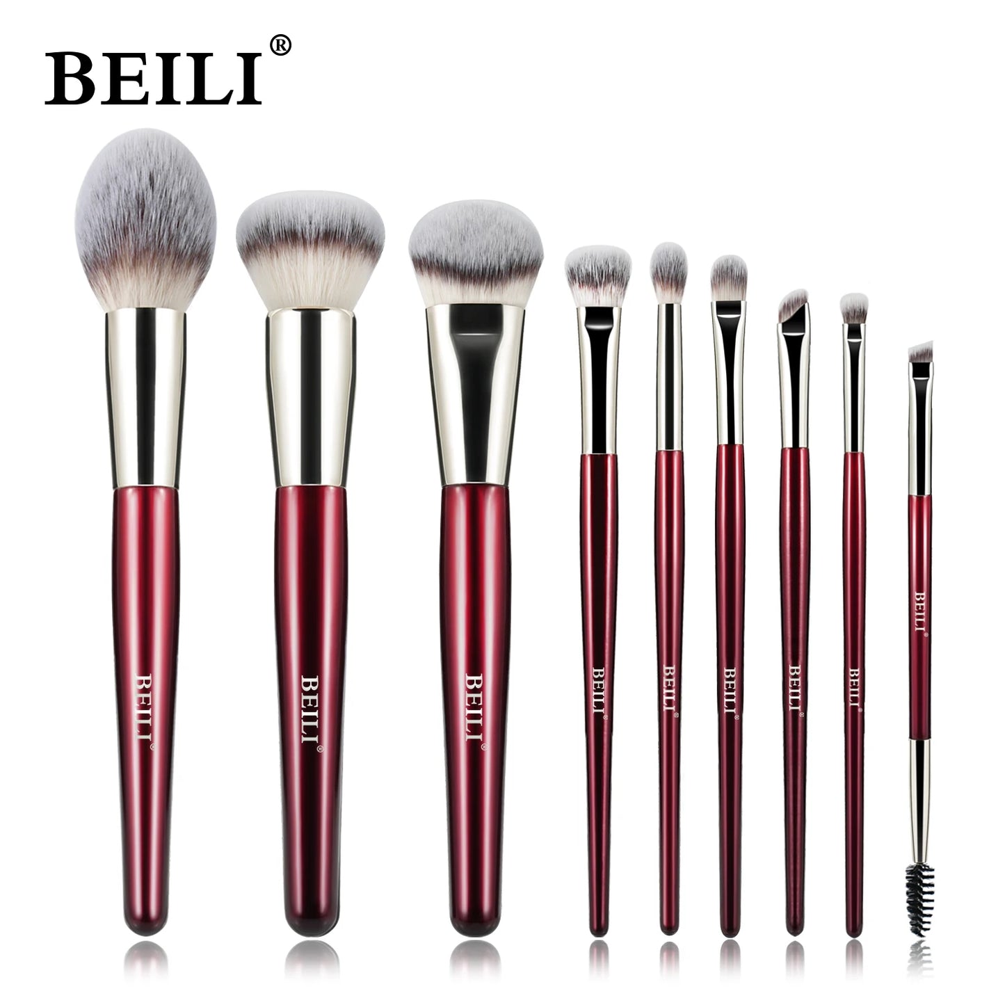 BEILI Soft 8/9/15/30Pcs Makeup Brushes Suitable for Foundation Powder Concealer Eyeshadow Eyebrow Eyelashes Eyeliner Brush Set