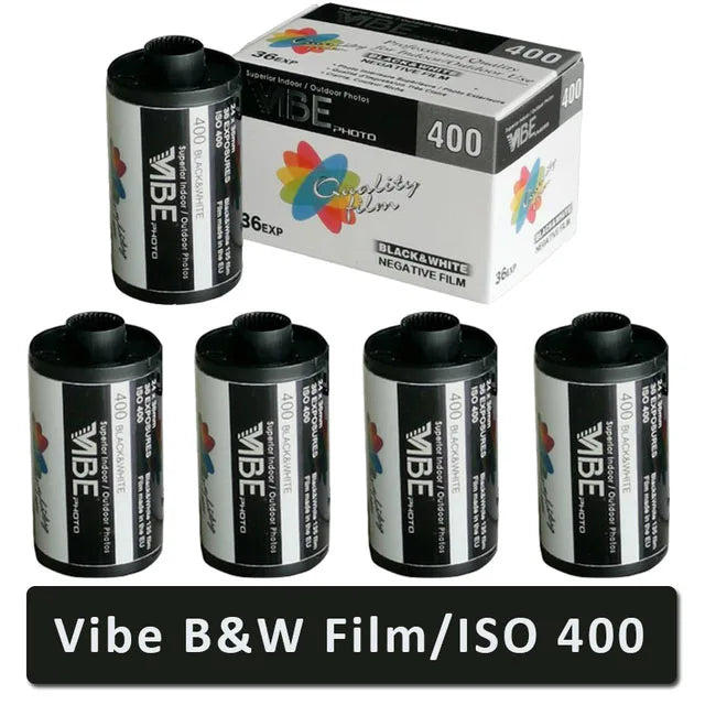 1Roll/2Roll/3Roll/5Roll VIBE 400 Black & White film ISO 400 35mm 135 Negative film 36EXP/Roll for Kodak Camera (due date 3.2026)