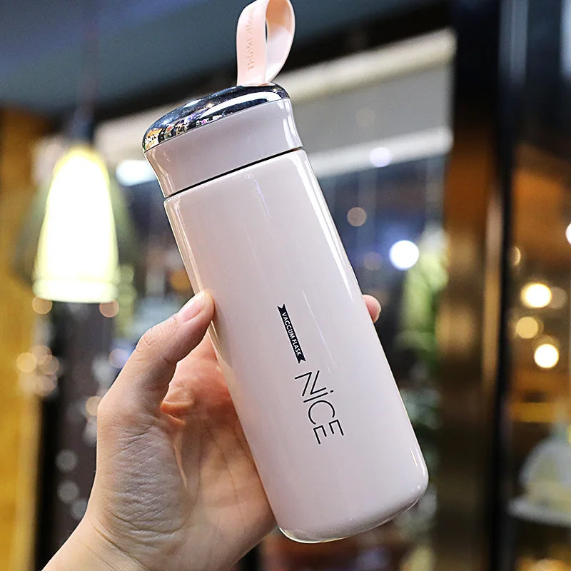 Japanese Style Fashion Glass Bottle 400ml Water Bottle With Tea Infuser Insulation Sleeve High Temperature Drinking Bottles Milk