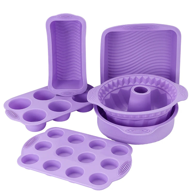 FAIS DU Purple Baking Mold For Pastry Shape And Accessories Cake Decorating Tools Silicone Mould Bakeware Muffin Cupcake Molds