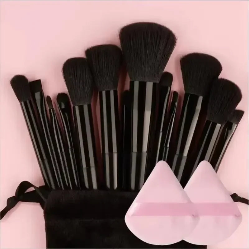 13 PCS Makeup Brushes Set Eye Shadow Foundation Women Cosmetic Brush Eyeshadow Blush Beauty Soft Make Up Tools Bag