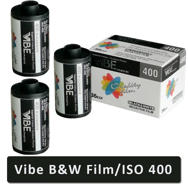 1Roll/2Roll/3Roll/5Roll VIBE 400 Black & White film ISO 400 35mm 135 Negative film 36EXP/Roll for Kodak Camera (due date 3.2026)