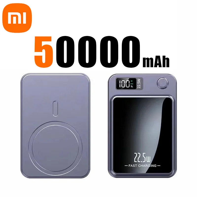 Xiaomi Mijia Magnetic Wireless 50000mah Power Bank Fast Charger For Magsafe Portable Auxiliary Battery Pack For Iphone Huawei