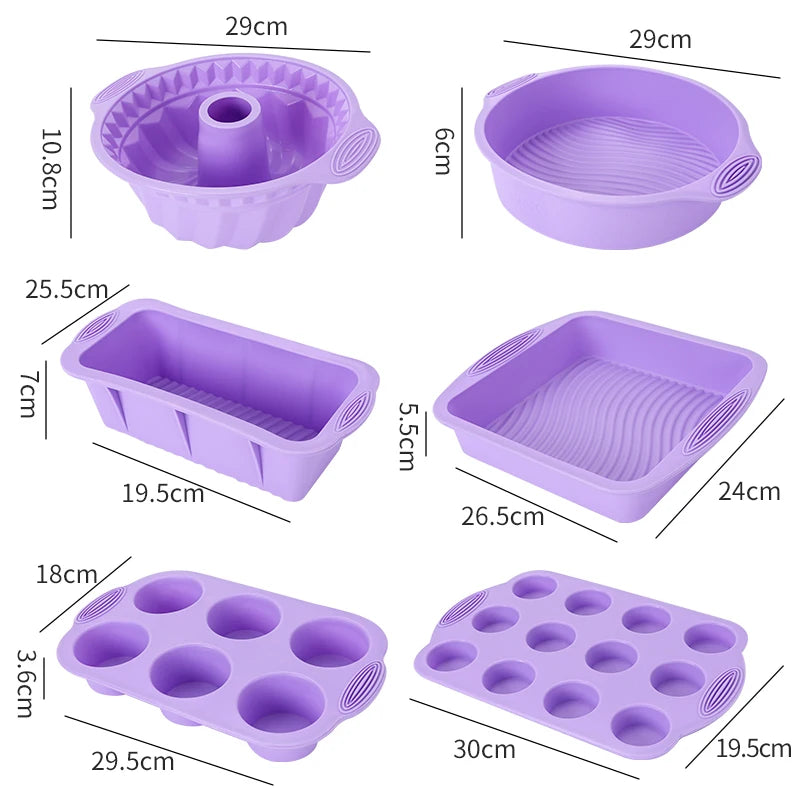 FAIS DU Purple Baking Mold For Pastry Shape And Accessories Cake Decorating Tools Silicone Mould Bakeware Muffin Cupcake Molds