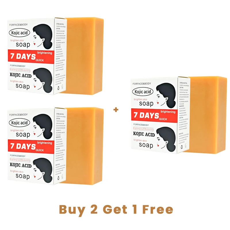 Kojic Acid Soap Whitening Soap- Facial Cleansing Remove Black Face Kojic Bleaching Acid Glycerin with Vitamin C Deep Cleaning