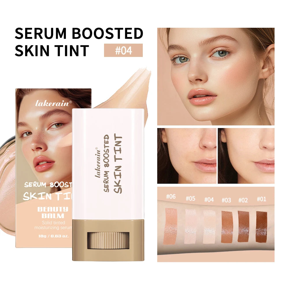 Stick Foundation Balm Serum Boosted Skin Tint Foundation Stick Smooth Plumper Hight Coverage Travel Bronze Foundation Stick Make