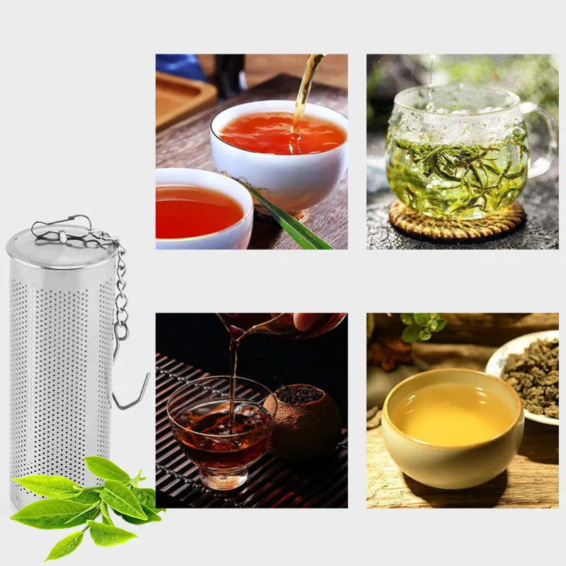 Creative 304 Stainless Steel Tea Leaf Infuser Strainer Spice Herbal Teapot Reusable Mesh Filter Home Kitchen Accessories