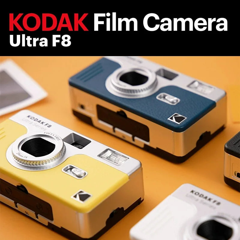 2025 Kodak Ultra F8 Film Camera 35mm Kodak Focus Free Reusable Built in Flash Multiple Colors with Package Portable Camera ﻿