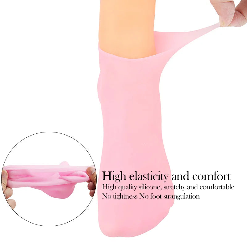 Silicone Moisturizing Foot Socks for Cracked Feet Spa Pedicure Socks Massage Moisturizing Gel Sock Beach Protective Foot Cover