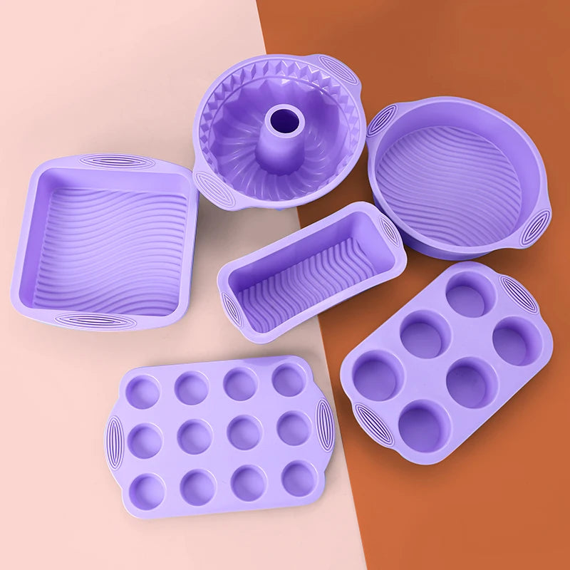 FAIS DU Purple Baking Mold For Pastry Shape And Accessories Cake Decorating Tools Silicone Mould Bakeware Muffin Cupcake Molds