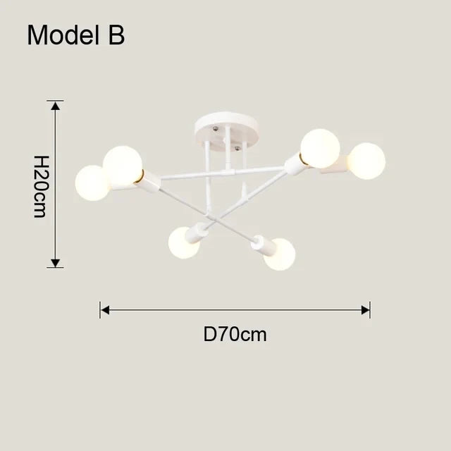 Nordic Minimalist Pendant Light Ceiling Lamp LED Chandelier Suitable for Bedrooms Living Rooms Black Gold Lighting Decoration