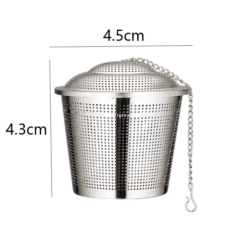 Creative 304 Stainless Steel Tea Leaf Infuser Strainer Spice Herbal Teapot Reusable Mesh Filter Home Kitchen Accessories