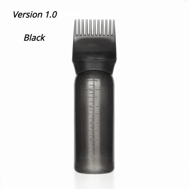 Silicone Shampoo Brush Head Scalp Massage Comb Hair Dye Tint Oil Applicator Bottle with Brush Barber Salon Hair Styling Tools