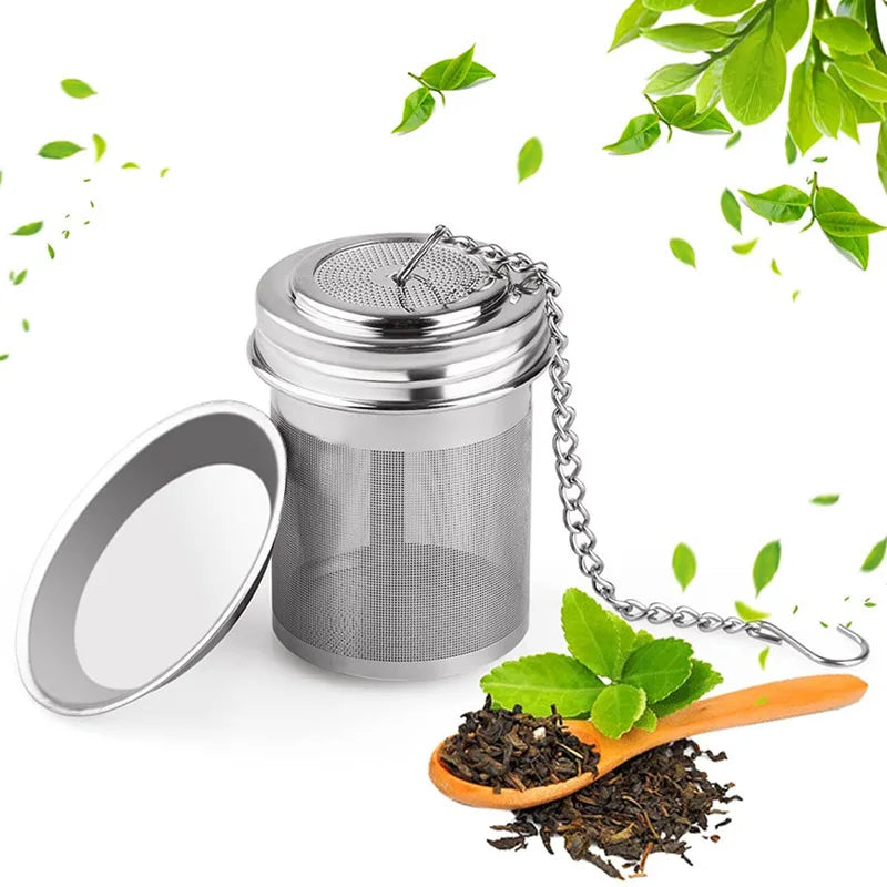 Creative 304 Stainless Steel Tea Leaf Infuser Strainer Spice Herbal Teapot Reusable Mesh Filter Home Kitchen Accessories