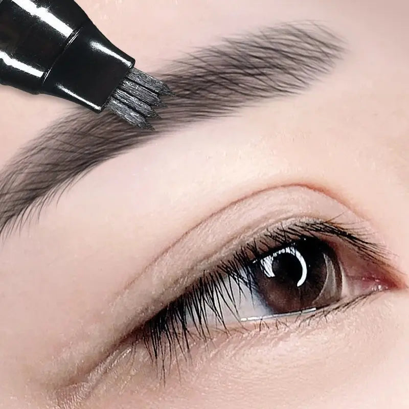 Eyebrows Pen Eyebrow Tattoo Waterproof Liquid Black Eye Brow Makeup Pencil Microblading