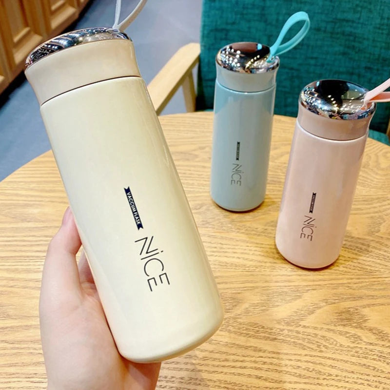 Japanese Style Fashion Glass Bottle 400ml Water Bottle With Tea Infuser Insulation Sleeve High Temperature Drinking Bottles Milk