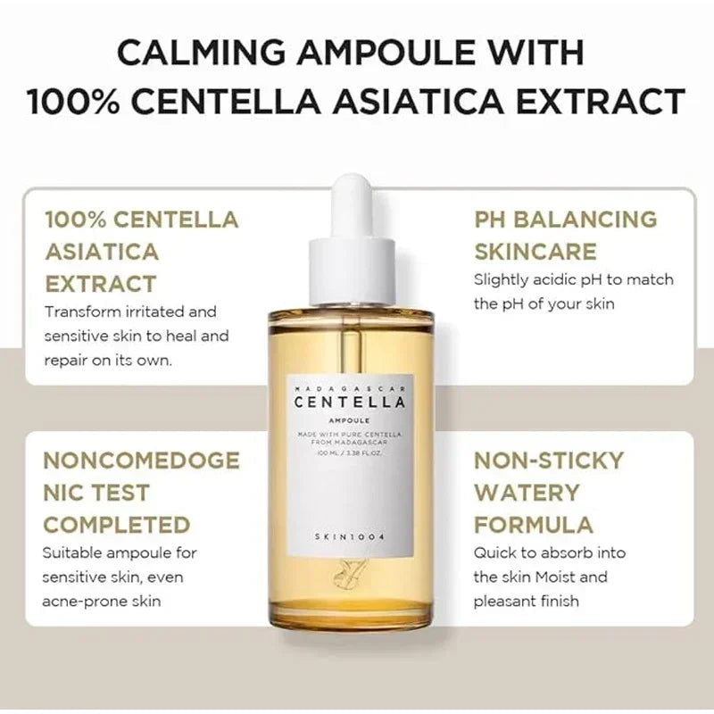 100ml Centella Asiatica Essence Calming Moisturizing Brightening Face Serum Brightening Capsule Ampoule Daily SkinCare Solution