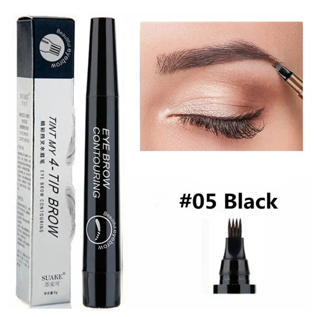 5 Colors Microblading Eyebrow Pen Waterproof Liquid Eyebrow Pencil Long Lasting Eyebrow  Pen 4 oints eyebrow pen Cosmetics