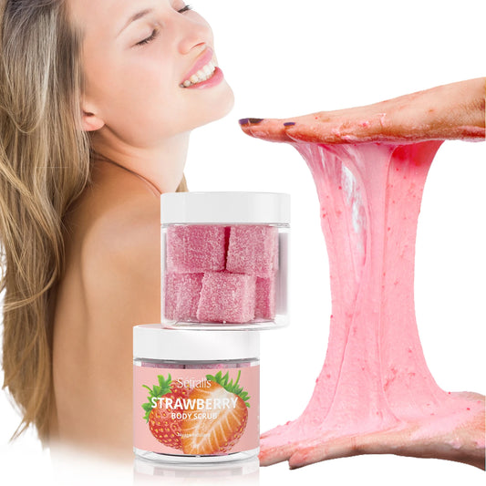 Séfralls Strawberry Body Scrub 150g Exfoliating Hydrating Body Scrub Sugar Scrub Moisturize Smooth Cleansing Skin