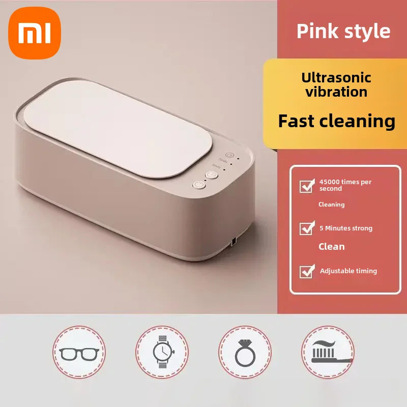 Xiaomi Ultrasonic Glasses Cleaning 45KHZ Ultrasound Jewelry Cleaner Machine High Frequency Ultrasonic Clean Timing For Jewelry