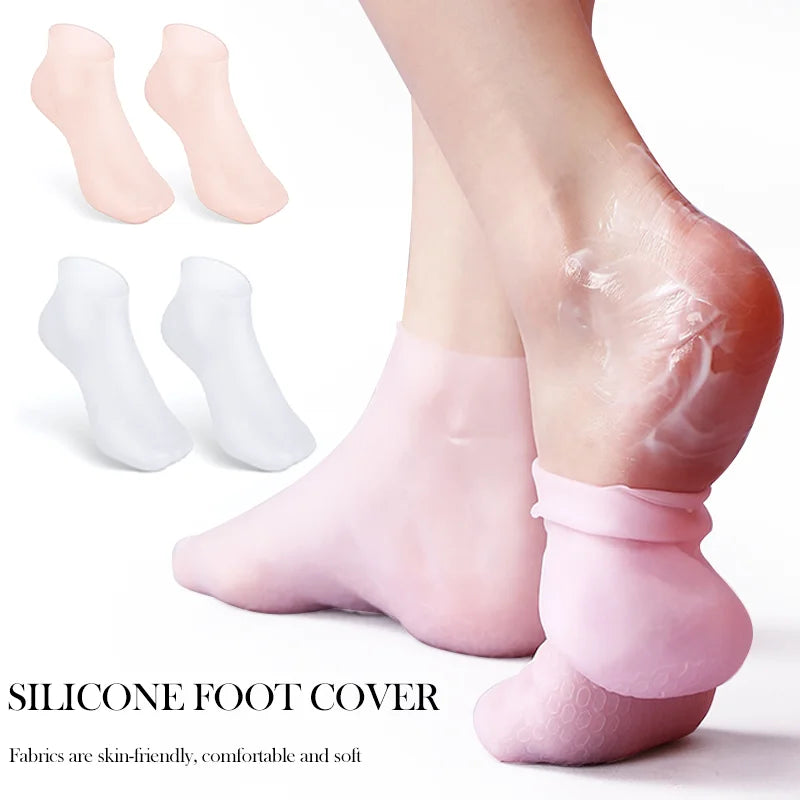 Silicone Moisturizing Foot Socks for Cracked Feet Spa Pedicure Socks Massage Moisturizing Gel Sock Beach Protective Foot Cover