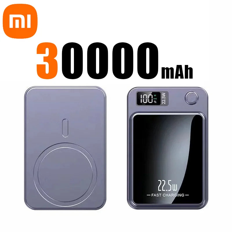 Xiaomi Mijia Magnetic Wireless 50000mah Power Bank Fast Charger For Magsafe Portable Auxiliary Battery Pack For Iphone Huawei