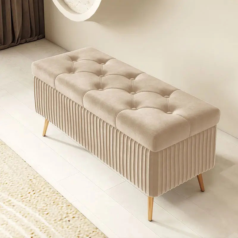 Nordic Fabric Ottomans long Sofa Bench with Storage luxury Home Creative Doorway Corridor Shoe Changing Stool Fitting Room chair