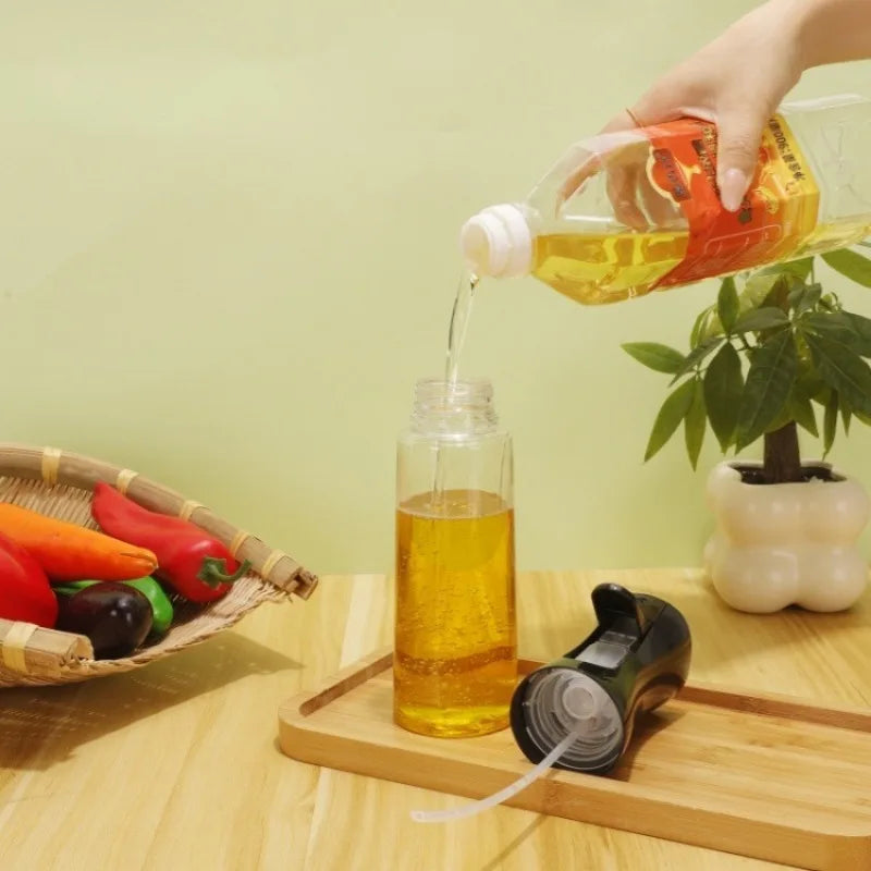 Household Use Oil Bottle Kitchen Home Outdoor Portable Spice Shaker Foggy Air Fryer Oil Kettle Things Spray Tools Gadgets Dining