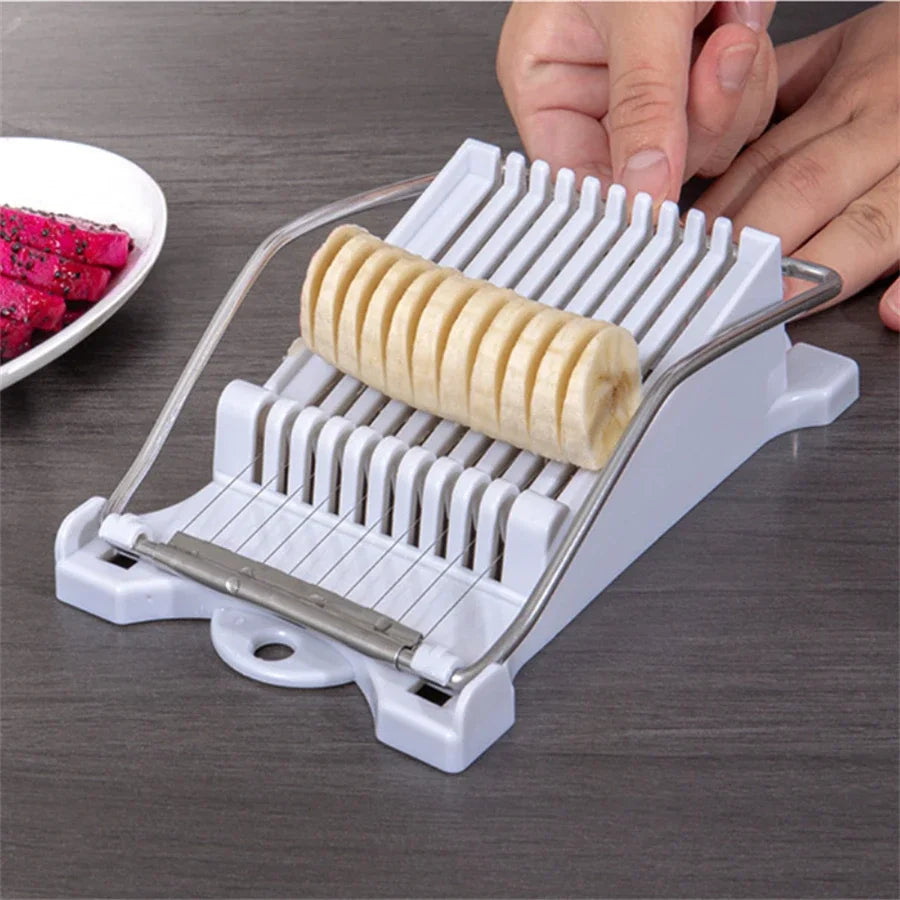 Luncheon Meat Slicer Stainless Steel Boiled Egg Fruit Soft Cheese Slicer Fruit Vegetable Slicer Tomato Banana Egg Cutter Slicers