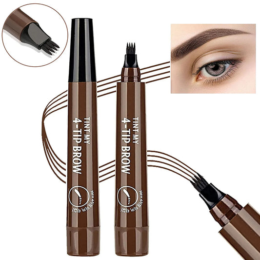 5 Colors Microblading Eyebrow Pen Waterproof Liquid Eyebrow Pencil Long Lasting Eyebrow  Pen 4 oints eyebrow pen Cosmetics