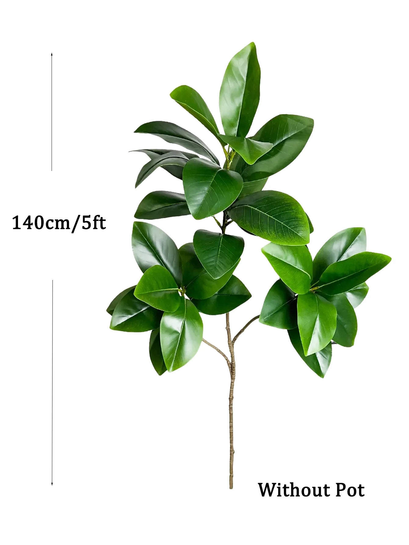 70-135cm Large Artificial Ficus Tree Fake Rubber Plants Branch Plastic Fiddle Leaves for Home Garden Indoor Outdoor Decor