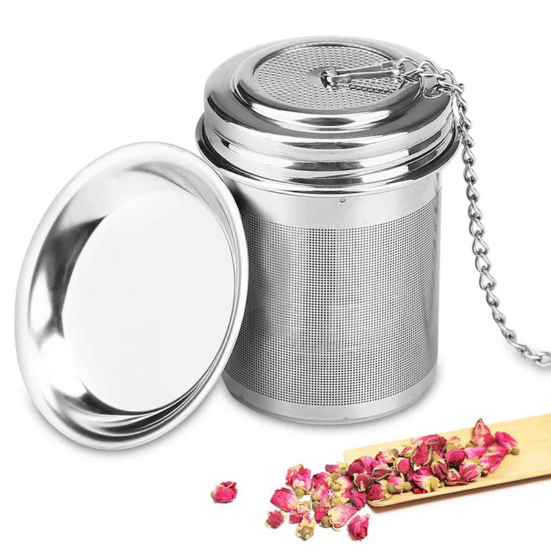 Creative 304 Stainless Steel Tea Leaf Infuser Strainer Spice Herbal Teapot Reusable Mesh Filter Home Kitchen Accessories