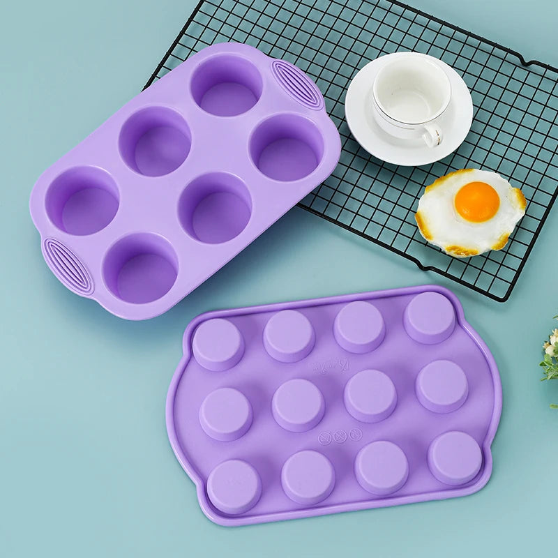 FAIS DU Purple Baking Mold For Pastry Shape And Accessories Cake Decorating Tools Silicone Mould Bakeware Muffin Cupcake Molds